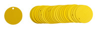 image of Brady 49900 Yellow Circle Aluminum Blank Valve Tag - 1 1/2 in Dia. Width - B-906
