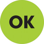 image of Tape Logic DL1271 Inventory Labels - 1 in x 1 in - Paper - Fluorescent Green - 9644