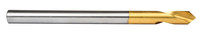 image of Precision Twist Drill Taper Length 1/4 in SPLG-90 Spotting Drill 6000062 - Right Hand Cut - TiN Finish - 6 in Overall Length - 3/4 in Flute - High-Speed Steel