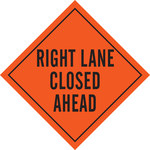 image of Brady Vinyl Diamond Orange Road Construction Sign - 36 in Width x 36 in Height - 57004