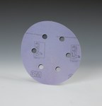 image of 3M Hookit 360L Coated Aluminum Oxide Purple Hook & Loop Disc - Film Backing - 3 mil Weight - P240 Grit - Very Fine - 6 in Diameter - 19645
