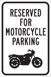 image of Brady B-959 Aluminum Rectangle White Parking Restriction, Permission & Information Sign - Reflective - 115418