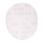 image of 3M Hookit 375L Coated Aluminum Oxide Hook & Loop Disc - Film Backing - P1000 Grit - Super Fine - 6 in Diameter - 55712
