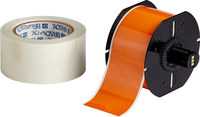image of Brady ToughStripe B30C-2250-483OR-KT Printable Floor Marking Tape with Overlaminate - 2.25 in x 100 ft - Polyester - Gloss Orange - B-483, B-634 - 93656