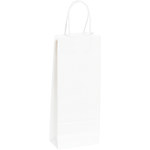 image of White Shopping Bags - 5.25 in x 3.25 in x 13 in - SHP-3929