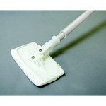 image of ITW Texwipe Mini Alphamop Foam Wet Mop - White 2 ft 5 in to 4 ft 5 in Telescoping Handle - 7.1 in Head Length - 3.7 in Head Width - TX7104
