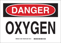 image of Brady B-555 Aluminum Rectangle White Chemical Warning Sign - 10 in Width x 7 in Height - 46441