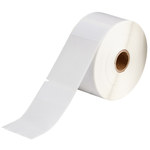image of Brady THT-27-427-.5-SC Die-Cut Printer Label Roll - 2 in x 3.75 in - Vinyl - Clear / White - B-427 - 92123