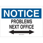 image of Brady B-401 Polystyrene Rectangle White Humorous Sign - 10 in Width x 7 in Height - 38086