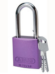 Brady Purple Aluminum 6-pin Keyed & Safety Padlock 104576 - 1 1/2 in Width - 1 3/5 in Height - 1/4 in Shackle Diameter - 2 Key(s) Included - 754476-03280
