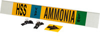 image of Brady 59927 Strap-On Pipe Marker - Ammonia - Polyester - B-681, B-883