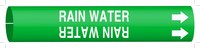 image of Brady 4115-G Strap-On Pipe Marker, 8 in to 9 7/8 in - Water - Plastic - White on Green - B-915 - 44870