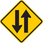 image of Brady B-555 Aluminum Diamond Yellow Stop Signs, Traffic Control Signs & Banners Sign - 18 in Width x 18 in Height - 124579