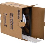 image of Brady PermaSleeve 3FR-375-2-WT-2 Die-Cut Printer Sleeve - 1 in x 0.645 in - Polyolefin - White - B-344 - 89971