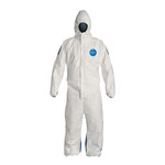 image of Dupont Tyvek Chemical-Resistant Coveralls 400 D TD127SWBLG0025CM - Size Large - Blue/White - TD127S LG