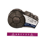 image of Brady M21-375-595-PL White on Purple All-Weather Printer Ribbon - 3/8 in Width - 21 ft Length - 754473-93043