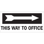 image of Brady B-120 Fiberglass Reinforced Polyester Rectangle Black Pathway Sign - 14 in Width x 6.5 in Height - 70550