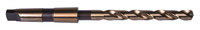image of Precision Twist Drill 209CO 31/32 in Taper Shank Jobber Drill 6000803 - Right Hand Cut - Bronze Finish - 11 in Overall Length - 6 3/8 in Flute - Cobalt (HSS-E) - Morse Taper Shank Shank