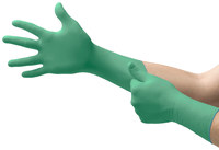 image of Ansell Microflex 93-360 Teal Large Powder Free Disposable Gloves - Textured Finish - 1 mil Thick - 93360090