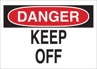 image of Brady B-401 High Impact Polystyrene Rectangle White Safety Sign - 10 in Width x 7 in Height - 22109