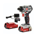 image of Porter Cable Max XR 1/4 in Impact Driver PCCK647LB - 20 V Max XR Li-Ion - 1400 in/lb Max