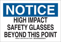 image of Brady B-555 Aluminum Rectangle White PPE Sign - 10 in Width x 7 in Height - 128880