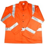 image of West Chester IRONCAT 7060 Hi-Vis Orange 5XL Cotton Flame Retardant Jacket - 8 Pockets - 662909-00476