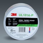 image of 3M 3340 Silver Aluminum Tape - 2 1/2 in Width x 50 yd Length - 4 mil Total Thickness - 07811