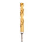 image of Milwaukee SHOCKWAVE 15/32 in Drill Bit 48-89-4627 - 5 in Overall Length - 3.24 in Flute - Titanium Coated - Hex Shank
