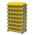 image of Akro-Mils APRD130Y Fixed Rack - Gray - 16 Shelves