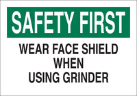 image of Brady B-302 Polyester Rectangle White Equipment Safety Sign - 14 in Width x 10 in Height - Laminated - 85054