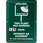 image of Brady Prinzing Rectangle Green Safety Record Sign - 20 in Width x 28 in Height - SM349E