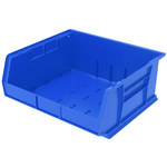 image of Akro-Mils Akrobin 75 lb Blue Industrial Grade Polymer Hanging / Stacking Storage Bin - 14 3/4 in Length - 16 1/2 in Width - 7 in Height - 1 Compartments - 30250 BLUE