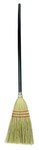 Weiler 703 Upright Broom - Black Handle - Gray Corn / Fiber Bristle - 40 in Overall Length - 70300