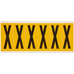 image of Brady 1550-X Letter Label - Black on Yellow - 1 1/2 in x 3 1/2 in - B-946 - 44078
