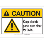image of Brady B-302 Polyester Rectangle White Keep Clear Sign - 7 in Width x 10 in Height - 144433