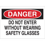 image of Brady B-120 Fiberglass Reinforced Polyester Rectangle White PPE Sign - 14 in Width x 10 in Height - 70273