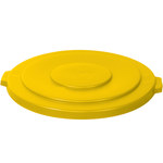 image of Shipping Supply Brute 32 gal Yellow Plastic Trash Can - 1 3/8 in Height - 22 1/4 in Diameter - 14001