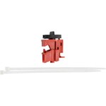 image of Brady TAGLOCK Multi-Pole Red Fiberglass Reinforced Nylon Circuit Breaker Lockout Device 148702 - 1.3 in Width - 1.5 in Height - 754473-58192