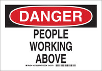 image of Brady B-555 Aluminum Rectangle White Equipment Safety Sign - 10 in Width x 7 in Height - 127920
