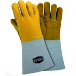 image of West Chester 9060 Yellow Large Grain Welding Glove - Straight Thumb - 14.25 in Length - 9060/L