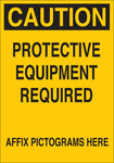image of Brady B-555 Aluminum Rectangle Yellow Confined Space Sign - 10 in Width x 14 in Height - 40981