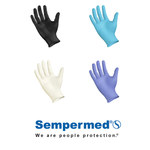image of Sempermed Synthetic EVN Tan Large Powder Free Disposable Gloves - Medical Exam Grade - Smooth Finish - EVNP104