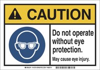 image of Brady B-869 Polypropylene Rectangle White Safety Awareness Label - 14 in Width x 10 in Height - 145755