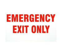 image of Brady Prinzing B-401 High Impact Polystyrene Rectangle White Emergency Exit Sign - 14 in Width x 10 in Height - SP403E