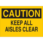 image of Brady B-555 Aluminum Rectangle Yellow Fall Hazard Sign - 10 in Width x 7 in Height - 43332