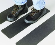 image of AbilityOne Skilcraft Black Anti-Slip Tape - 6 in Width x 24 in Length - 0389