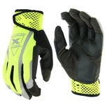 image of West Chester Extreme Work VizX 89308 Black/Hi-Vis Yellow Small Synthetic Leather Work Gloves - Keystone Thumb - 8.75 in Length - 89308/S