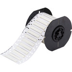 image of Brady PermaSleeve B33D-187-2-344 Die-Cut Printer Sleeve - 2 in x 0.335 in - Polyolefin - White - B-344 - 98182