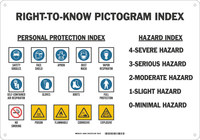 image of Brady B-120 Fiberglass Reinforced Polyester Rectangle White Right To Know Sign - 20 in Width x 14 in Height - 58595